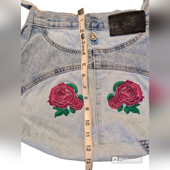 DIANNE Upcycled Denim ~ Tote, Purse, Handbag, 13"tall X 17"wide, Floral Lining - Picture 6 of 6